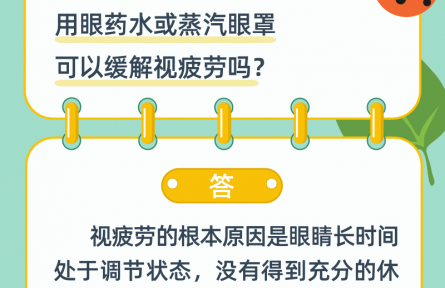 用眼藥水或蒸汽眼罩可以緩解視疲勞嗎？